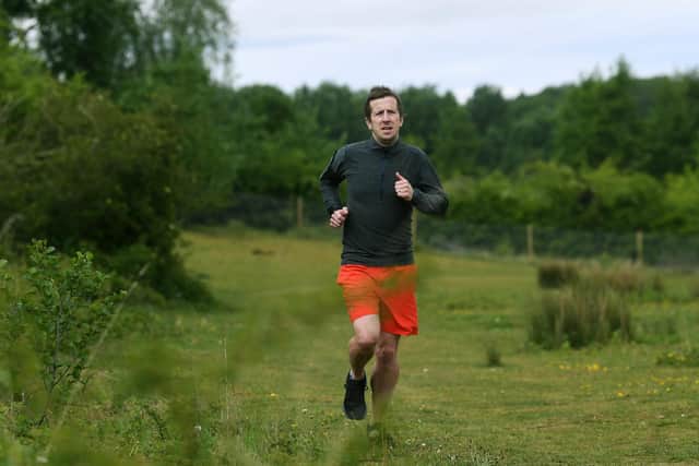 Stephen Reynolds, 38, who survived after having a cardiac arrest while out running in Knaresborough. Picture: Jonathan Gawthorpe