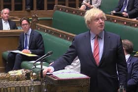 Boris Johnson was, once again, left flustered by Covid-19 questions at PMQs.
