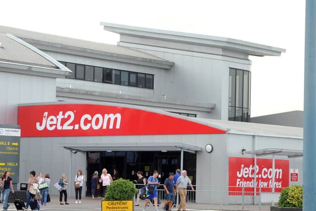 Jet2 at Leeds Bradford Airport.