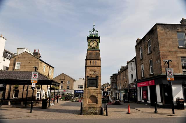 The clock in Otley's market square. 
Picture Gerard Binks