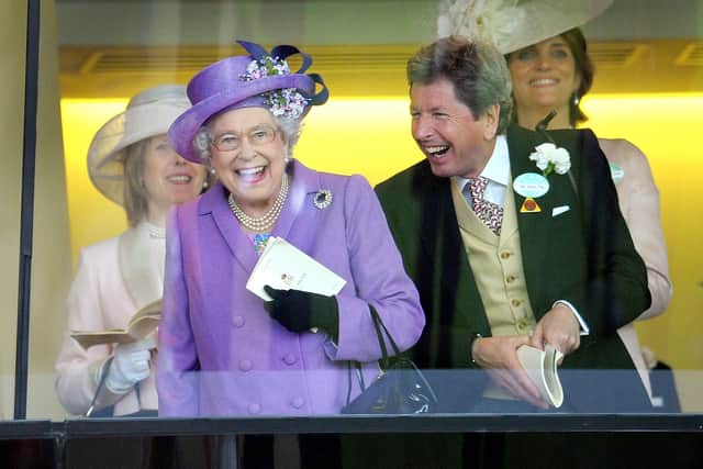 The Queen celebrates the 2013 Ascot Gold Cup win of her horse Estimate.