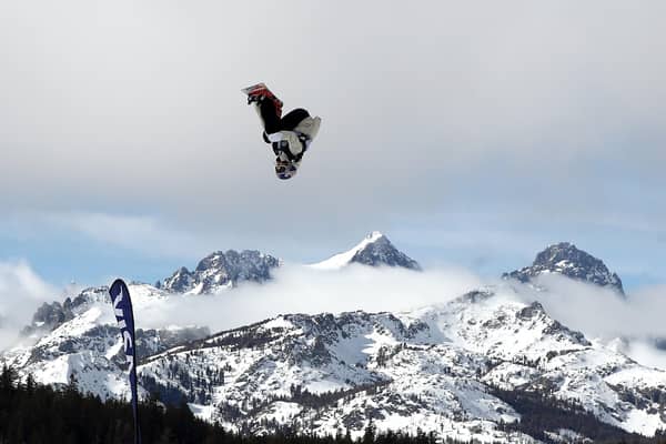 FLYING HIGH: Katie Ormerod goes over a jump during the Women's Snowboard Slope Style Qualifications at the 2020 US Grand Prix in January at Mammoth, California. Picture: Ezra Shaw/Getty Images.