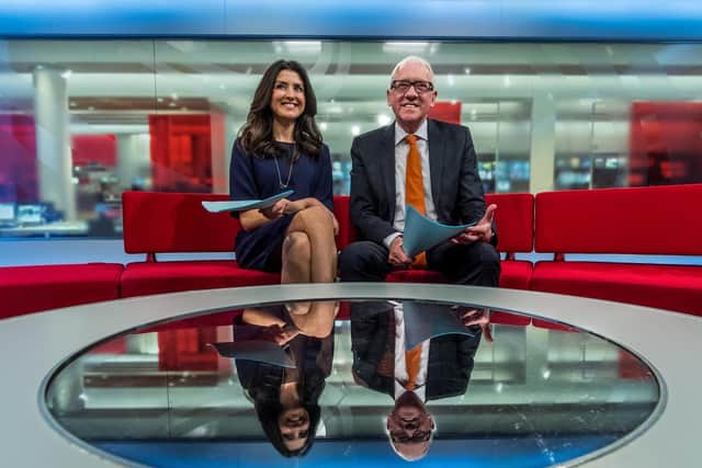 Amy Garcia with BBC Look North co-host Harry Gration. (James Hardisty).