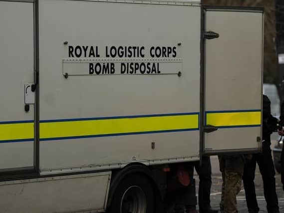 The Army's explosive ordnance disposal (EOD) team were called to the scene.