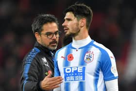 Winning duo: Huddersfield Town manager David Wagner and Christopher Schindler.