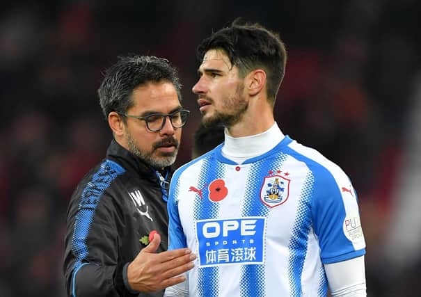 Winning duo: Huddersfield Town manager David Wagner and Christopher Schindler.
