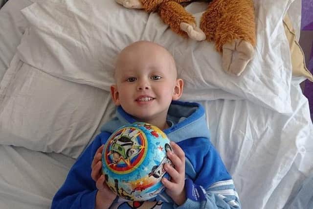 Oliver is receiving crucial treatment for his neuroblastoma - a rare form of cancer that originates from immature nerve cells