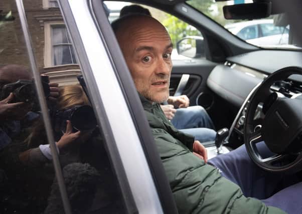Dominic Cummings leaves his North London home for 10 Downing Street.
