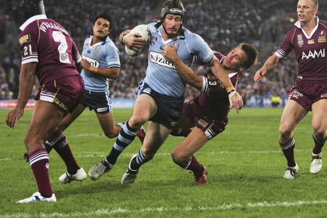 Steve Menzies playing in the NRL State of Origin Game.  (Photo by Adam Pretty/Getty Images)