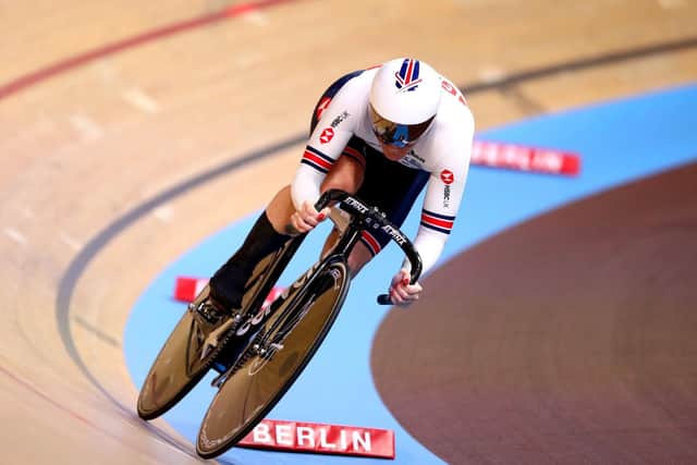 Katy Marchant competing in the 2020 UCI Track Cycling World Championships (Tim Goode/PA Wire)