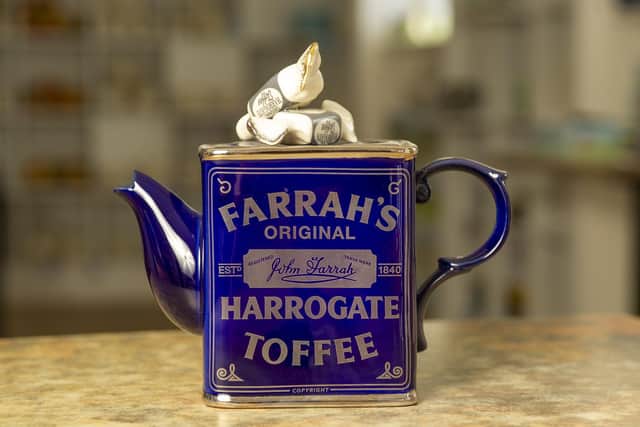Pictured, Farrah's Harrogate Toffee themed creation at Ceramic Inspirations in Leyburn Yorkshire. Photo credit: Tony Johnson / JPIMediaResell