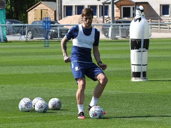 Liam Cooper in training: PHOTO: Courtesy of Leeds United.