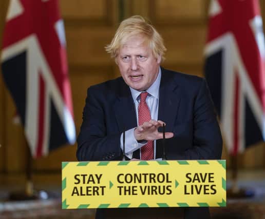 Prime Minister Boris Johnson during a media briefing in Downing Street, London, on coronavirus (COVID-19). Picture: Andrew Parsons/10 Downing Street/Crown Copyright/PA Wire