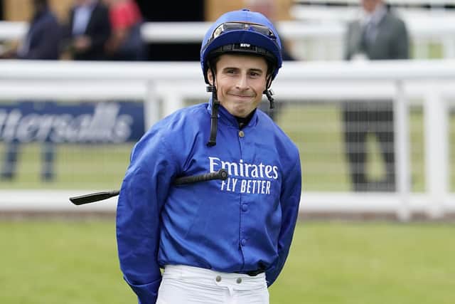 SALISBURY, ENGLAND - SEPTEMBER 05: William Buick poses at Salisbury Racecourse on September 05, 2019 in Salisbury, England. (Photo by Alan Crowhurst/Getty Images)
