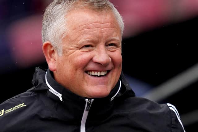 KEEN: Sheffield United manager Chris Wilder is eager to see the return of Premier League football