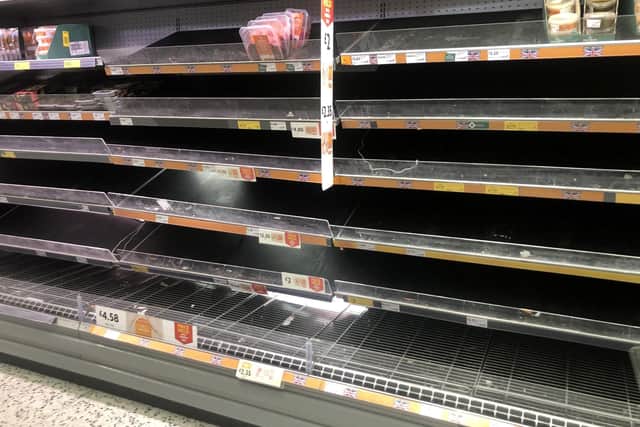Supermarket shleves have been refilled following initial panic buying over the Covid-19 lockdown.