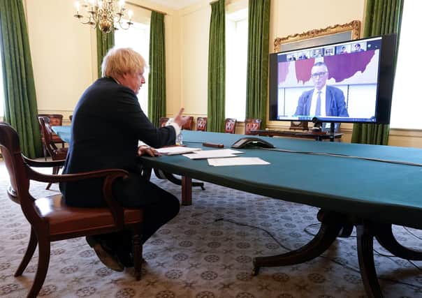 Boris Johnson appeared before the House of Commons Liaison Committee from the Cabinet room.