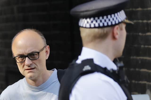 Dominic Cummings has had a police presence outside his London home. Photo by TOLGA AKMEN/AFP via Getty Images