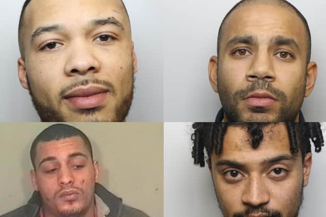 Lamarr Edwards, Deva Lall, Michael Waldron Walden and Alain Ngue  were each jailed for six years and 11 months over the violence at Neighbourhood bar in Leeds city centre.