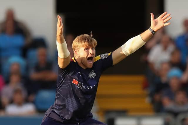BACK IN THE FRAME: Yorkshire's David Willey has been named in the 55-strong England back-to-training group on Friday. Picture: David Rogers/Getty Images.