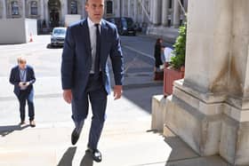 Foreign Secretary Dominic Raab arrives at the Foreign and Commonwealth Office in London. Photo: PA