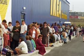 The Leeds IKEA opening day back in August 1995. Today, the company announced it will reopen on June 1 after it was forced to close due to the coronavirus pandemic. Copyright: jpimedia