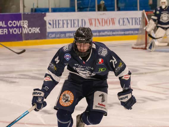 Nathan Ripley impressed enough during the second half of the 2019-20 campaign to earn himself a deal for next season with Sheffield Steeldogs. Picture courtesy of Peter Best.