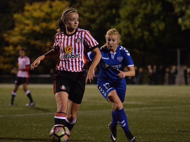 Kasia Lipka playing for Sunderland Ladies in 2017 (Picture: Anna Gowthorpe for FA)