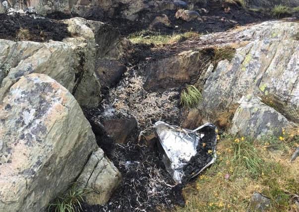 This gorse fire was caused by a disposable barbeque.