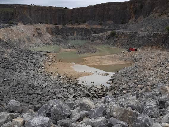 Threshfield Quarry has been drained