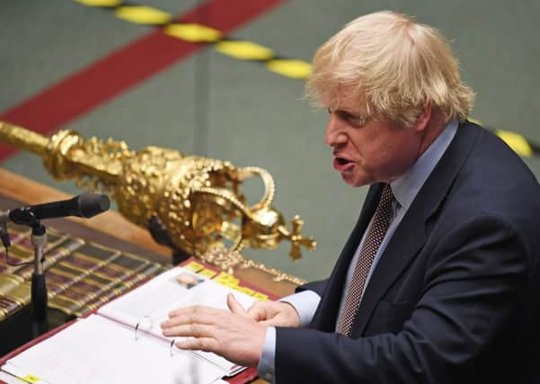 Boris Johnson beame particularly animated at Prime Minister's Questions.