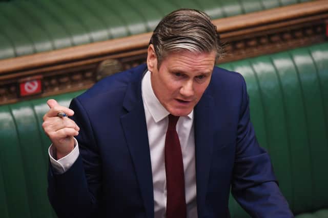 Labour leader Sir Keir Starmer at Prime Minister's Questions.