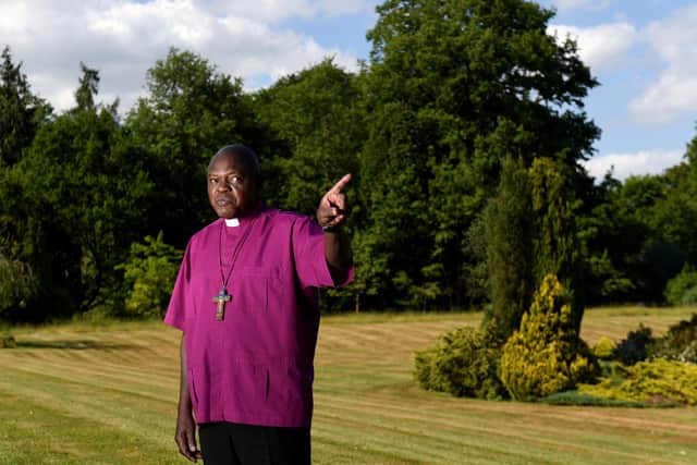 This is Dr John Sentamu in the grounds of Bishopthorpe Palace. Photo: Simon Hulme.