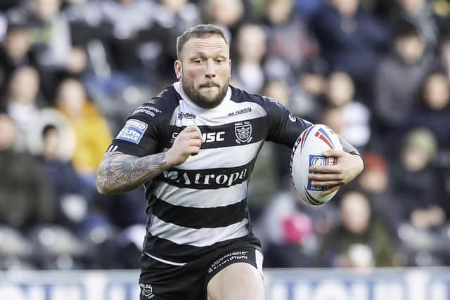 Picture by Allan McKenzie/SWpix.com - 16/02/2020 - Rugby League - Betfred Super League - Hull FC v St Helens - KC Stadium, Kingston upon Hull, England - Josh Griffin.