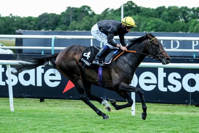 English King is favourite for the Epsom Derby after winning the Derby Trial at Lingfield under Tom Marquand.