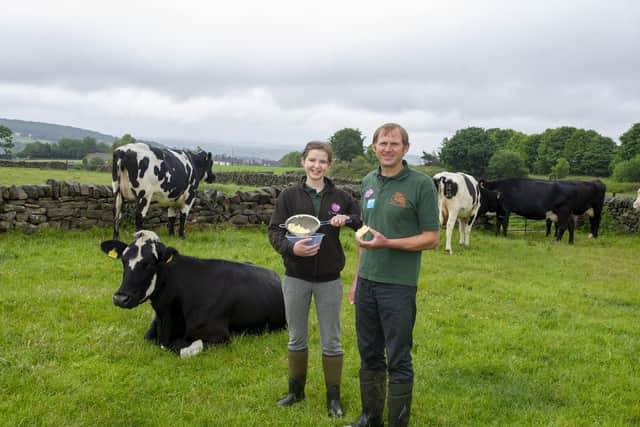 Eddie and Cora demonstrated how to make butter from cream as part of the online Open Farm Sunday.