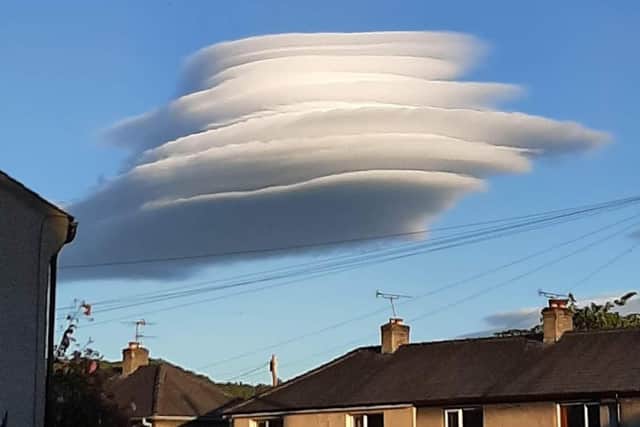 The lenticular clouds photographed over Yorkshire