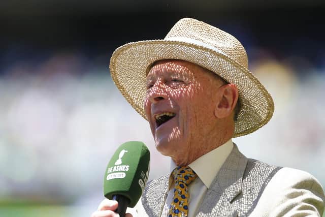 Hanging up his microphone: Commentator Geoff Boycott. Picture: Jason O'Brien/PA