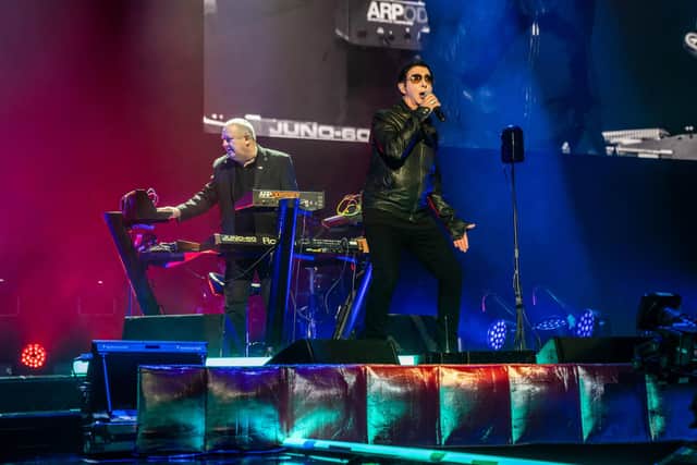Marc Almond and Dave Ball of Soft Cell performing their farewell concert at London's O2 Arena in 2018. Picture: PA