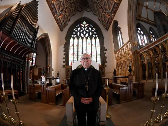 The Bishop of Hallam Rt Rev Ralph Heskett pictured at the Cathedral of St Marie, Norfolk Street, Sheffield. Picture by Simon Hulme