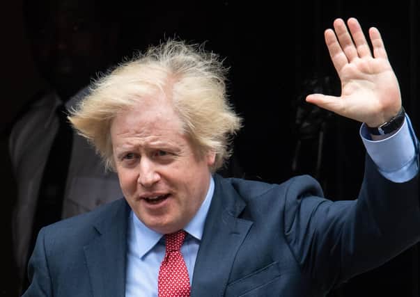 This was Boris Johnson leaving 10 Downing Street before Prime Minister's Questions.