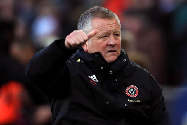 Sheffield United manager Chris Wilder: Inspiring. Picture: PA