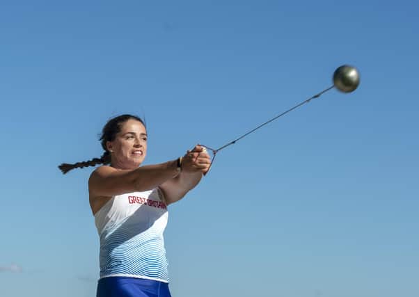 Jessica Mayho, Hammer thrower.  Picture Bruce Rollinson