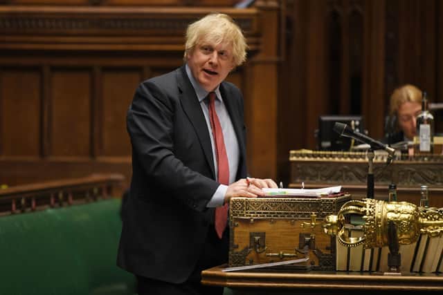 Boris Jihnson at Prime Minister's Questions this week.