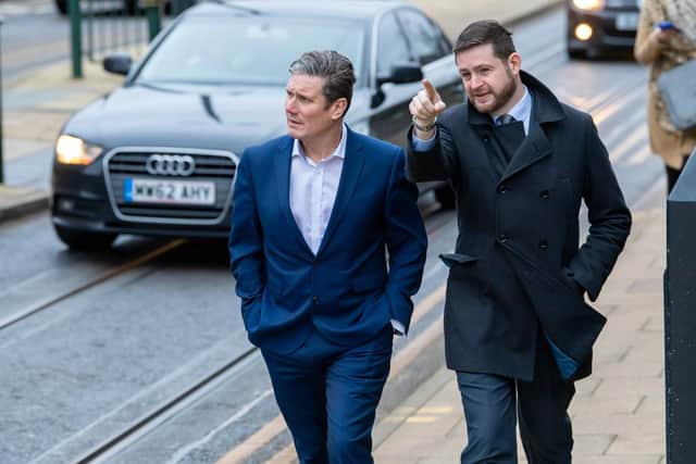 Labour's shadow transport secretary and Northern Powerhouse spokesman Jim McMahon  with Labour leader Keir Starmer. Photo: Supplied