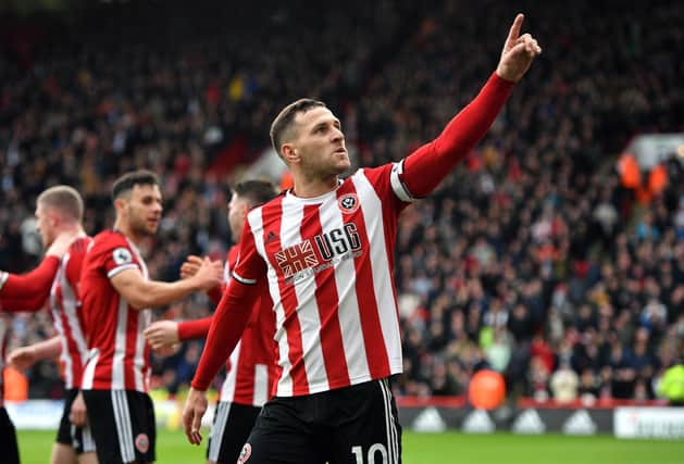 Sheffield United's Billy Sharp will be among those back in action when the Premier League returns on Wednesday. Picture: Anthony Devlin/PA