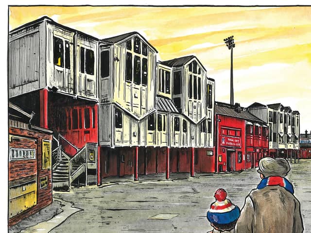 Bootham Crescent: A ground full of cup memories. Illustration: Graeme Bandeira