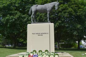 The bronze sculpture is the only dedicated monument to the equines which served i the Great War. More than 8 million horses died along with countless donkeys and mules.