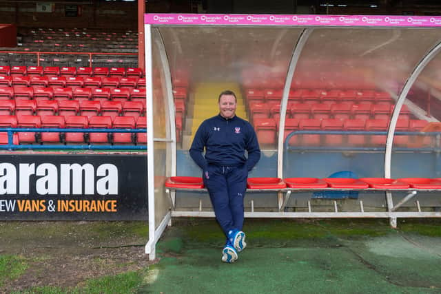 MOVING ON: York City manager, Steve Watson in the Bootham Crescent dugout shortly after being appointed by the Minstermen in January 2019.