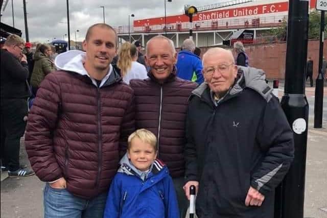 Four generations of Blades fans: The Ashton family.